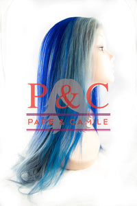 Shades of Blue European Straight Wig